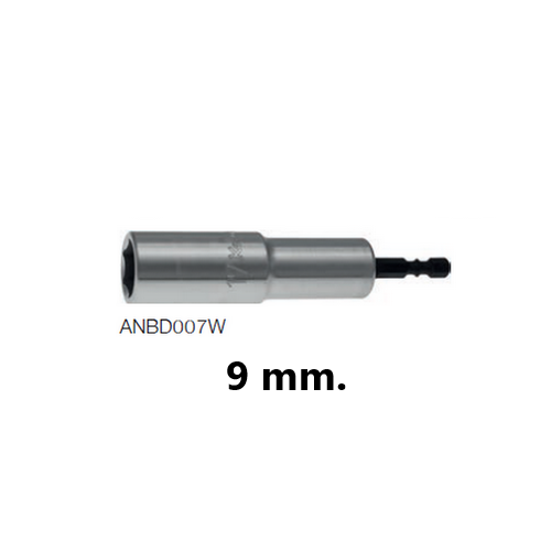 SKI - สกี จำหน่ายสินค้าหลากหลาย และคุณภาพดี | KOKEN ANBD007W-9 บ๊อกซ์แกน ยาว 6P ใช้กับไขควงไฟฟ้า ขนาดแกน 1/4นิ้ว9mm
